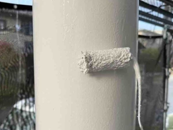 玄関柱塗装