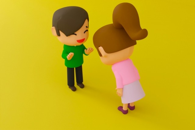 あいさつをする